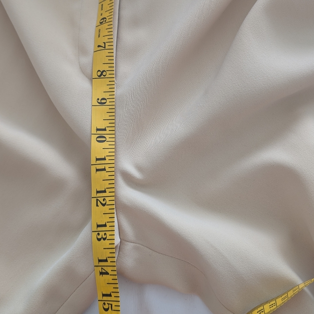 Ashro Cropped Drapy Lined Pull On Elastic Waist Pants Size 14 - Picture 6 of 10